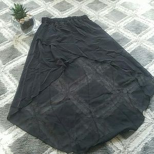 NWOT F21 Chiffon High-Low Flowy Skirt